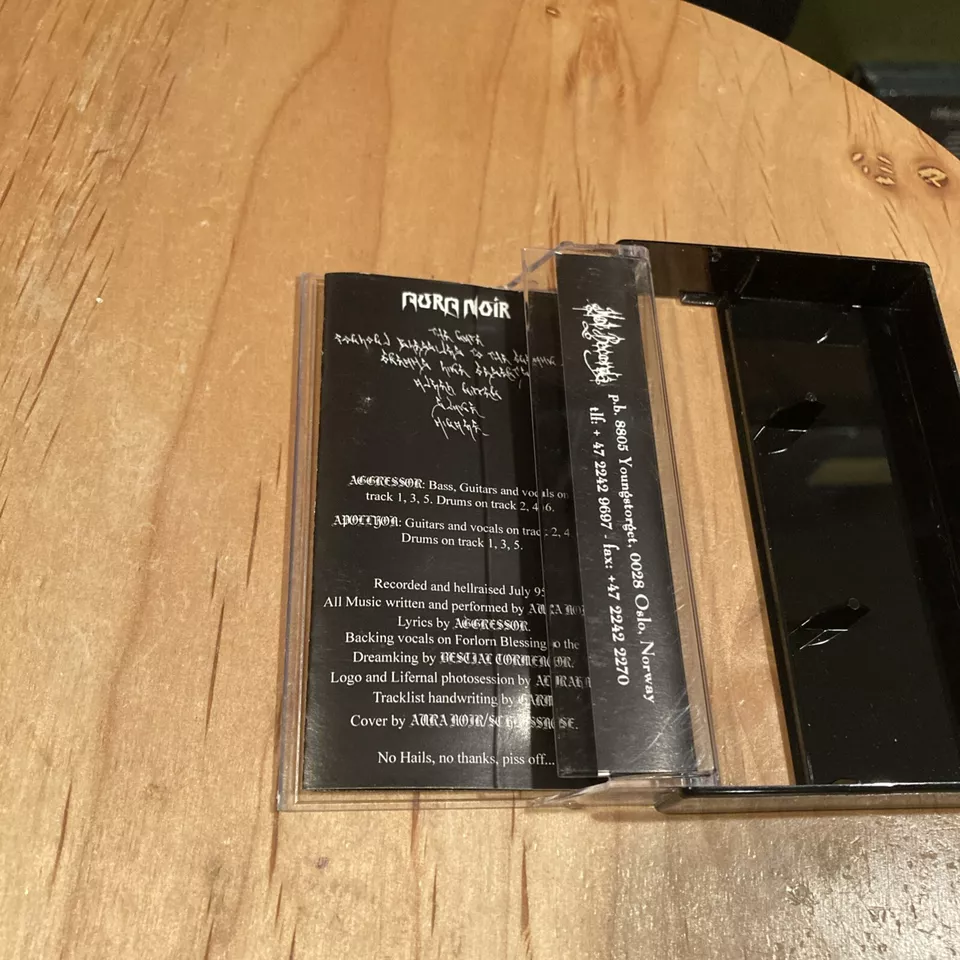 Aura Noir - Dreams Like Deserts CASSETTE TAPE 1st Norwegian issue nifelheim absu - Image 3 of 4
