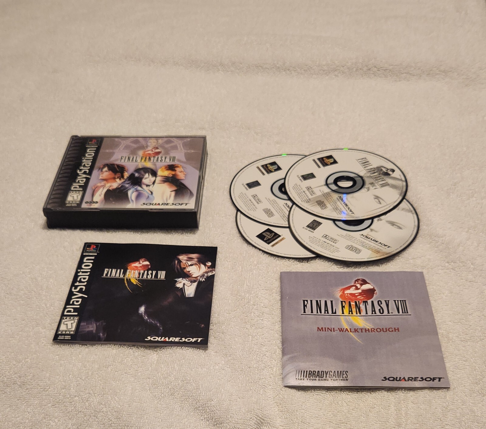 Final Fantasy 8 Sur PlayStation 1 – Black Label Complet, Manuel Inclus, Très Bon état