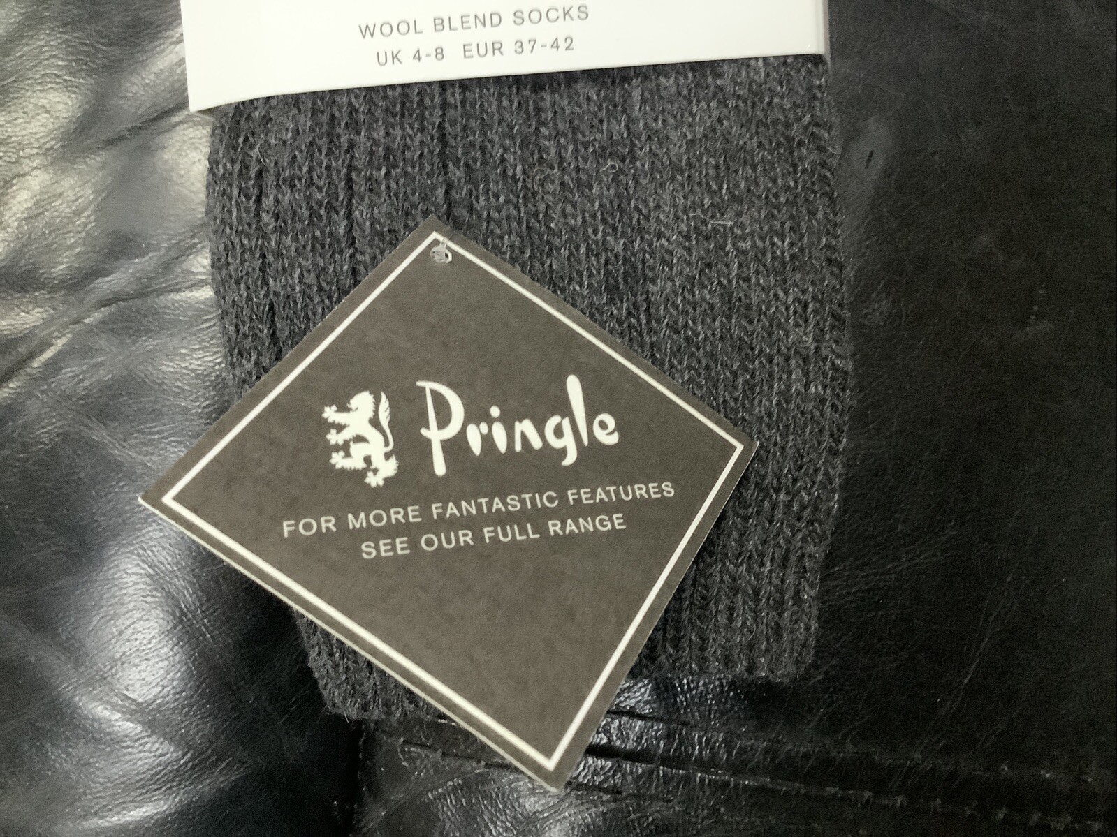 Pringle Ladies Grey 2 Pack Wool Blend Luxury Socks🧦 🧦One Size (4-8)RRP £18.99 image 3