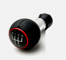 pour AUDI A3 8P 03- A3 8L 96- POMMEAU LEVIER DE VITESSE 5 VITESSES CHROM ROUGE