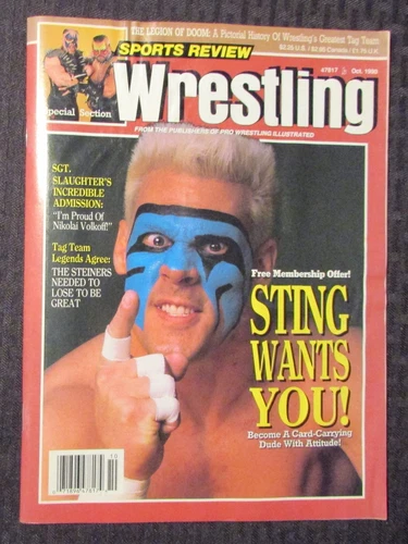 1990 Oct SPORTS REVIEW WRESTLING Magazine VG/FN 5.0 Sting Wants You!