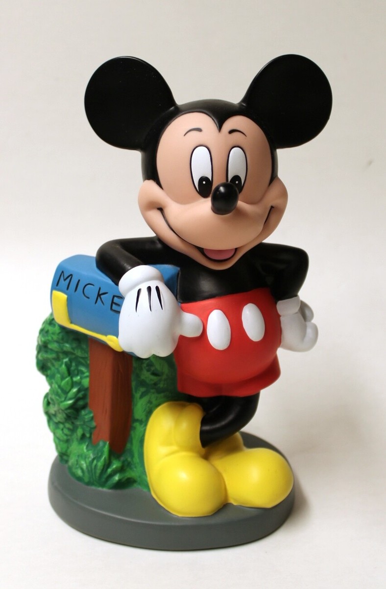 Vintage Vinyl Disney Mickey Mouse at the Mailbox Bank 8.5 Inch | eBay