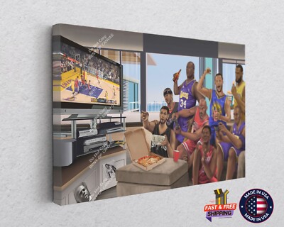 PlayStation Contest Basketball Legends Kobe Jordan Canvas Décor Art Print