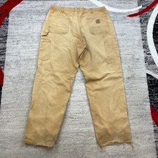 Carhartt B11 Duck Canvas Carpenter Pant 38 Brown Y2K Work Construction Men 38x32