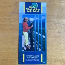 1989 MOUNT WASHINGTON AUTO ROAD Resort Brochure Map NEW HAMPSHIRE Ski Trail