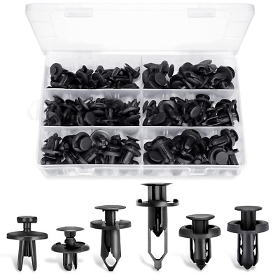 Bumper Push Fasteners Rivet Clips 102Pcs 6.3Mm 8Mm 9Mm 10Mm Screws Replacement