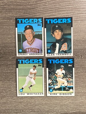 1986 topps DETROIT TIGERS  team set 29 card nm/mint combined shipping