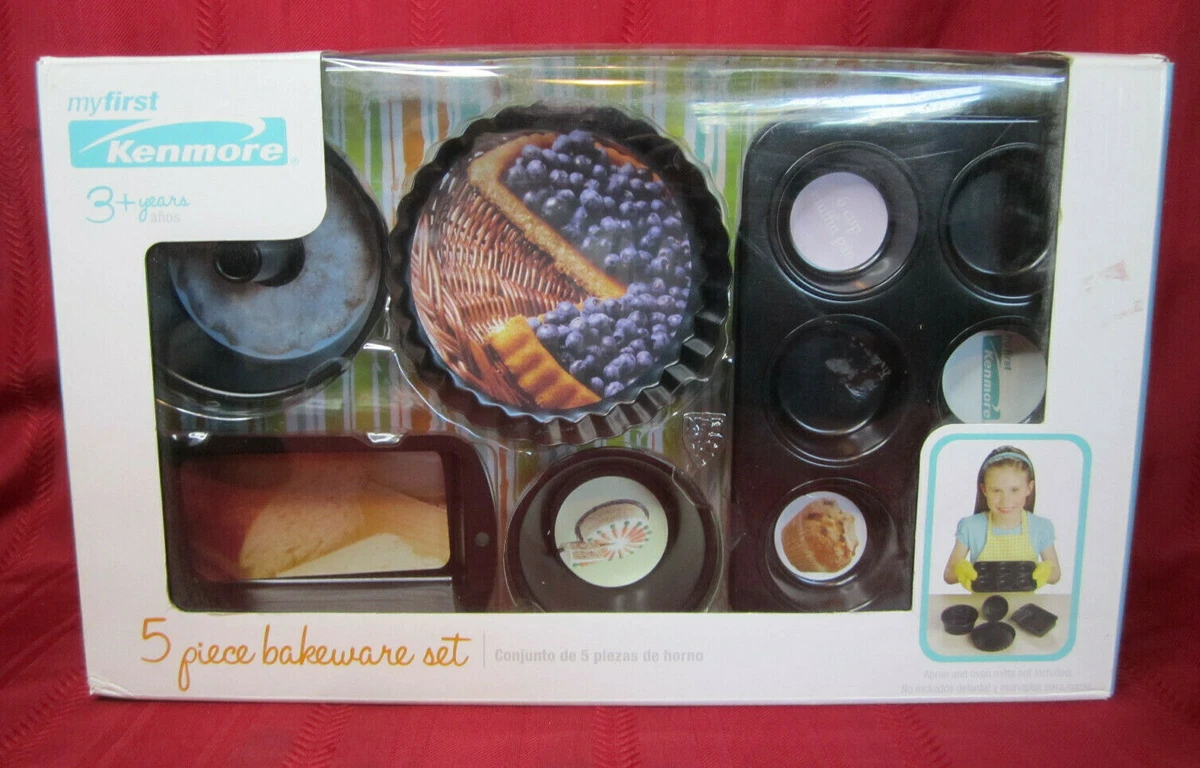 My First Kenmore 5 Piece Bakeware Set Kitchen Pretend Play Sears Cupcake Pie Pan