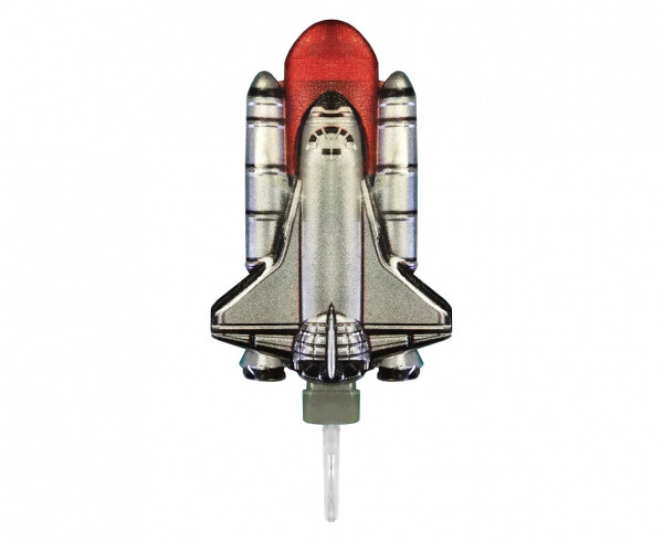 Weltraum Geburtstagskerze Zahl 6 - Mit Astronaut & Raketen Deko Für Kuchen