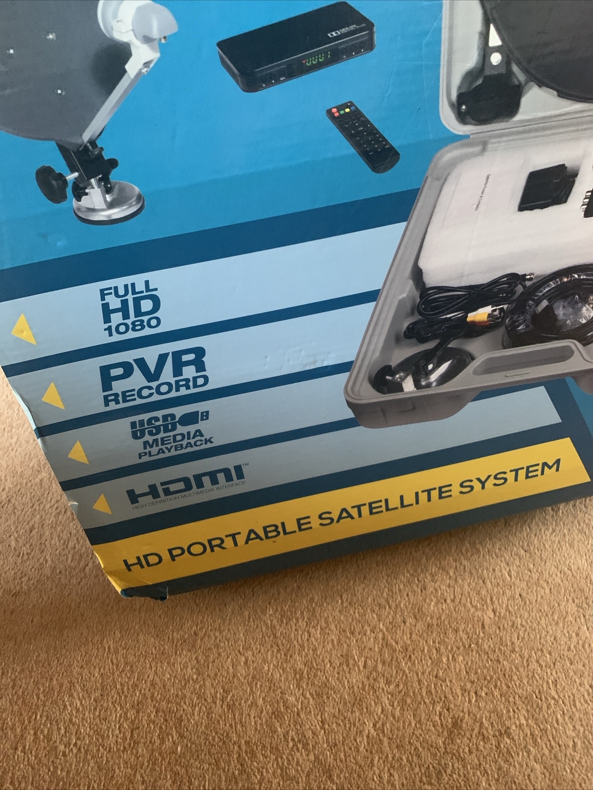 Philex Vision HD Portable Satellite System In Carry Case Boat Caravan