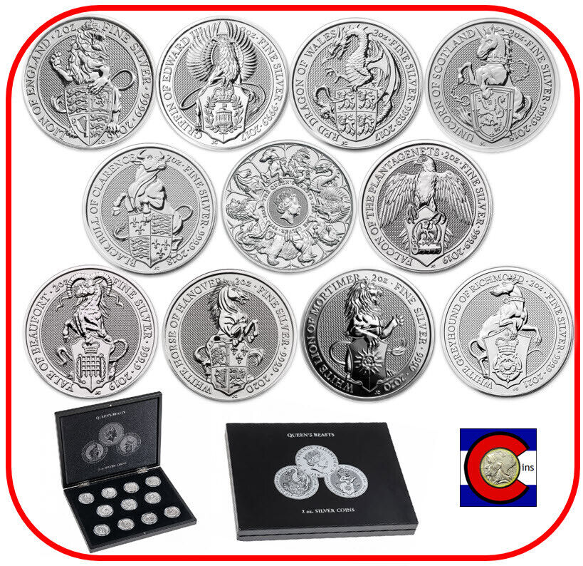 2016-2021 Great Britain Queen's Beast 2 oz Silver Coins - 11 2016-2021 Great Britain Queen's Beast 2 oz Silver Coins - 11