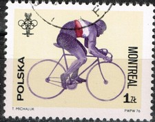 ركوب الدراجات — Poland Sport Cycling Race stamp 1972