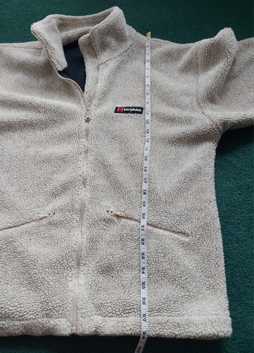 Berghaus Fleece Jacket Thick Vintage 90s Lined Beige Mens Size Medium - Picture 17 of 18