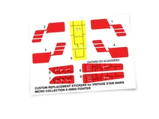 Custom Star Wars Vintage Kenner Micro Collection X-wing Fighter stickers