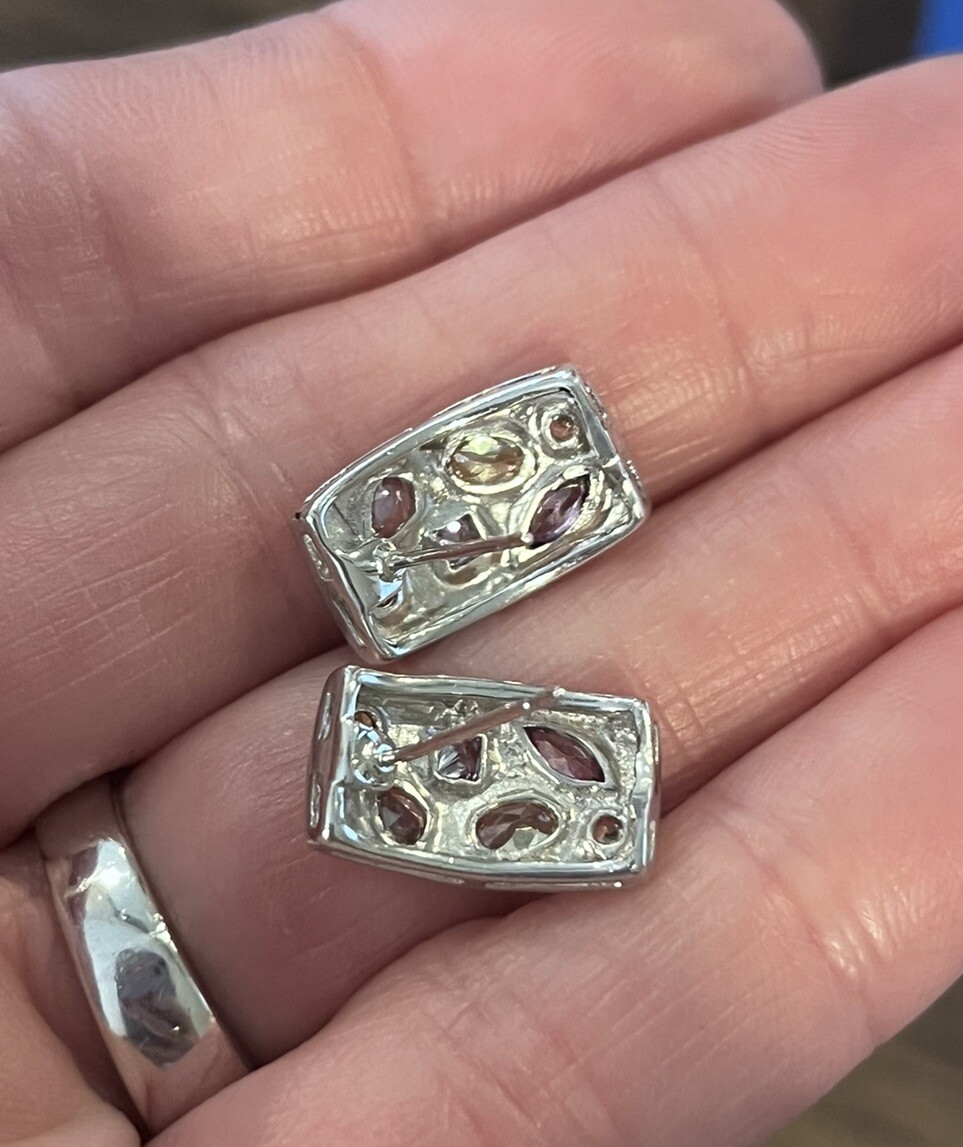 Multi Gemstone Sterling Silver Dome Shape Ring An… - image 15