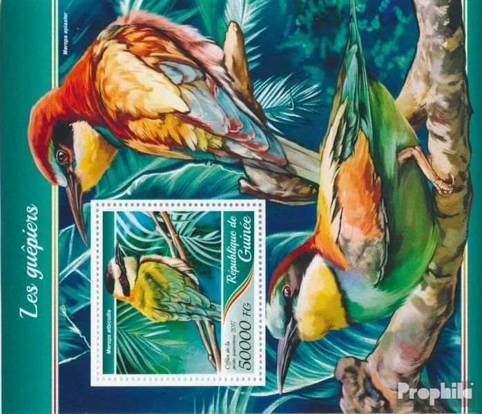 Briefmarken Guinea 2017 Mi Block 2809 postfrisch Vögel - Bild 1 von 1