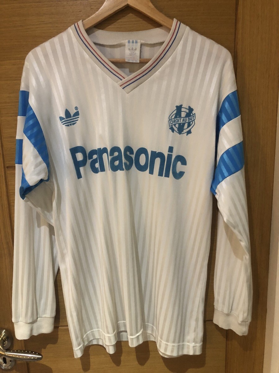 RARE* Marseille 1990 1991 Adidas Long Sleeve Home Shirt #8 WADDLE