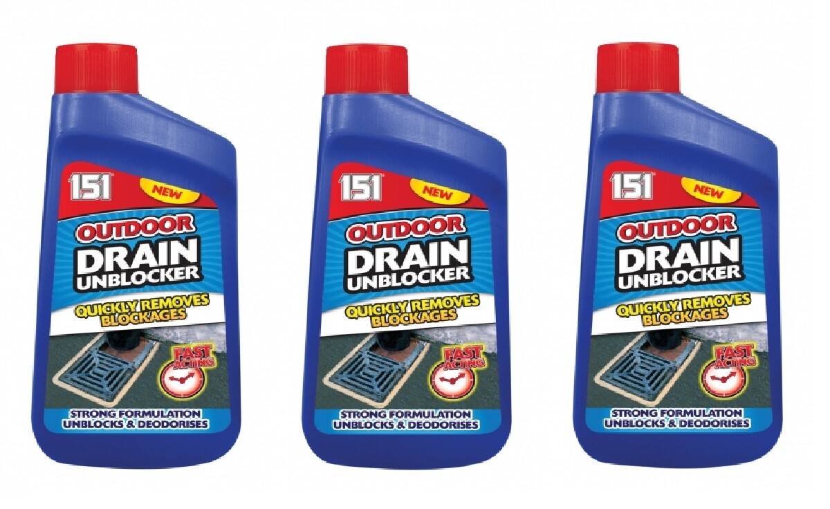 Fast OUTDOOR OUTSIDE BLOCKED DRAIN CLEANER UNBLOCKER Removes Blockage