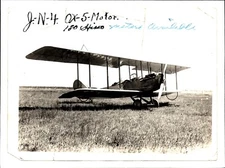 VTG Photo Single Engine, Biplane, Airplane, OX-5-Motor, Airfield