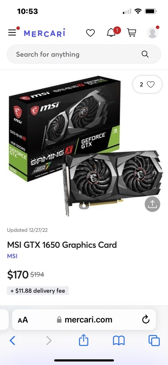 MSI GeForce GTX 1650 4GB GDDR6 Graphics Card (V385010) | eBay