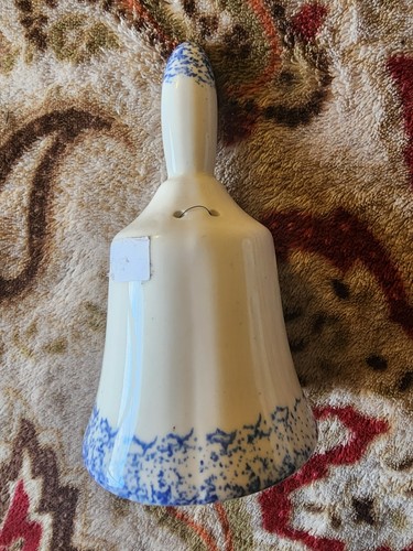 Great Smoky Mts. Decorative Ceramic Bell Blue and White - Picture 2 of 4