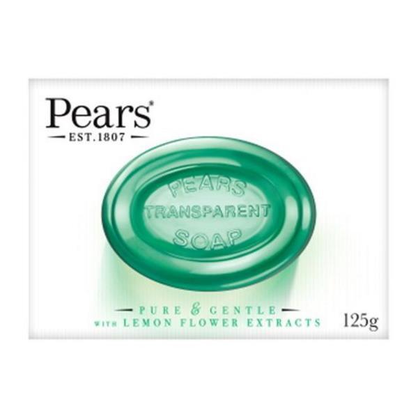6 x Pears Transparent Soap Pure & Gentle with Lemon Flower Extracts 125g