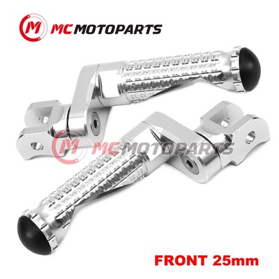 For Buell S1 Lightning All Year MPRO 25mm Extended SILVER Front Foot Pegs