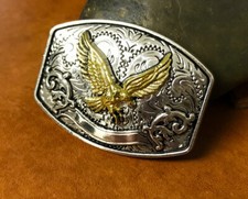 5x 4535mm Gold Flying Eagle Leathercraft Western Horse Saddles Conchos Decor