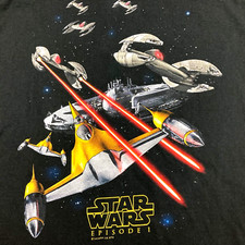 Star Wars Episode 1 Phantom Menace Naboo Starfighter VTG Lee T-Shirt XL