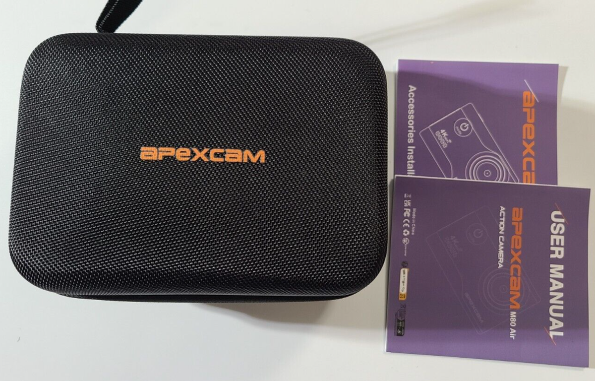 Apexcam Action Camera M80 Air Underwater Waterproof Camera, Black