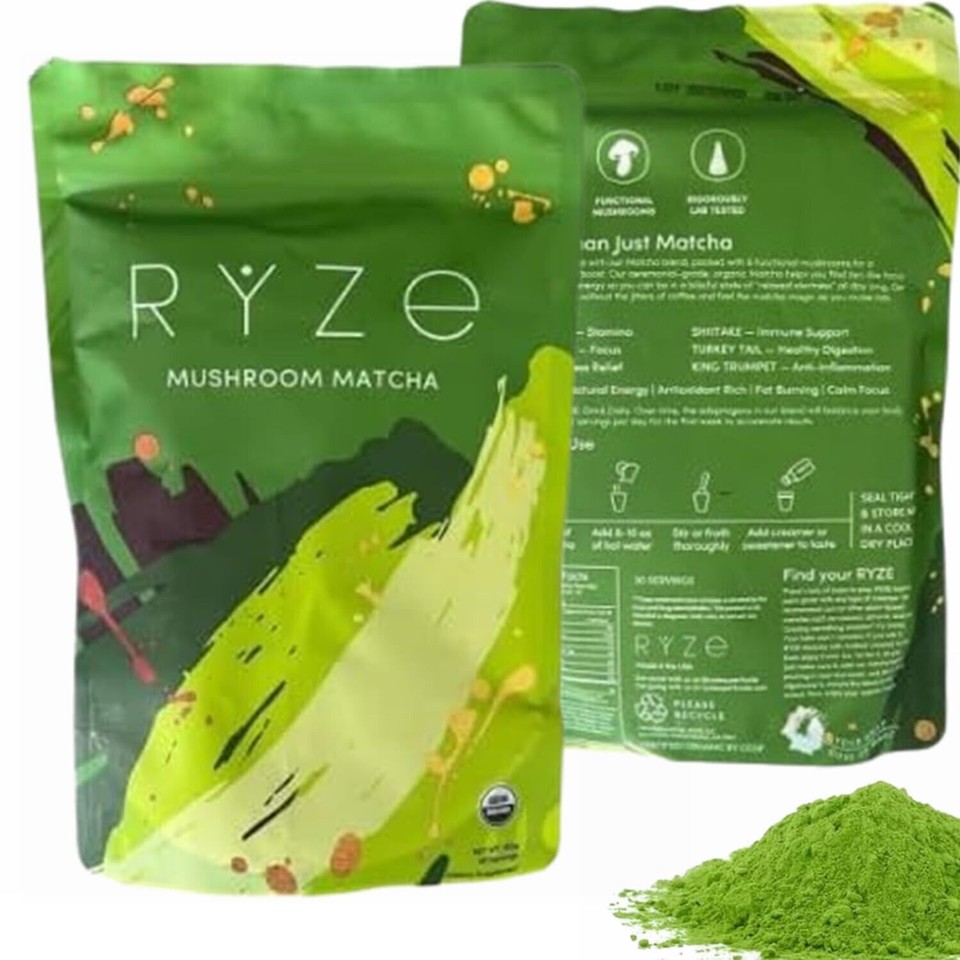 RYZE Mushroom Coffee 30 Servings RYZE Mushroom Matcha 30 Servings US Ryze mushroom coffee 30 servings ryze mushroom matcha 30 servings us