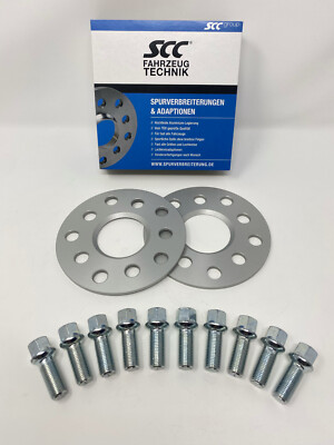 12mm 2x6mm SCC Spurverbreiterung für Audi 5/112 5/100 57,1 Distanzscheiben + Sch