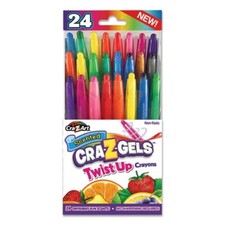 Scented Cra-Z-Gels Twist up Crayons, 24 Assorted Colors, 24/Pack CZA1029124 NEW