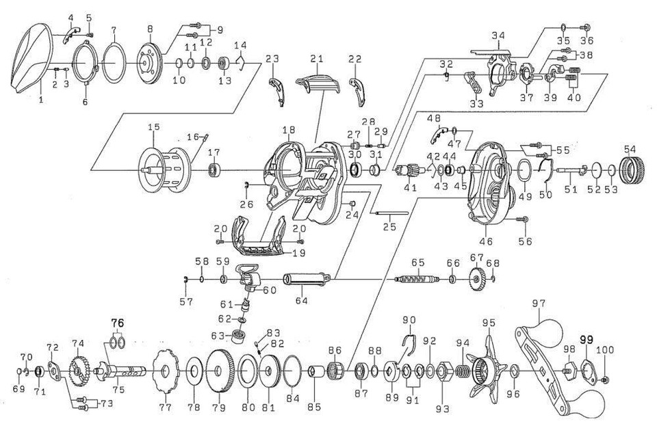 Daiwa(DAIWA) reel genuine parts 17 Koga TW 7.3R handle part number 97 part code eBay