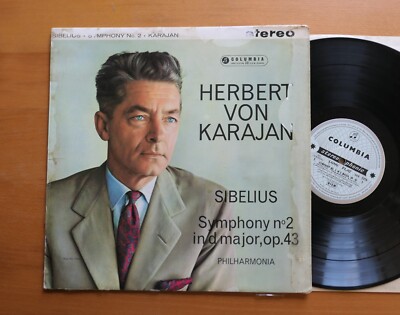SAX 2379 ED1 Karajan Sibelius Symphony no. 2 Columbia 1st B/S Stereo EX