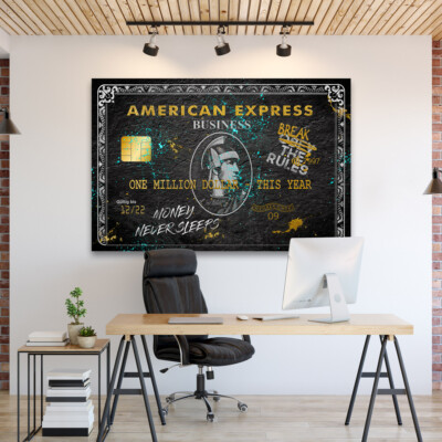 Leinwandbild Amex Zitat Kunstdruck Büro Erfolg Wandbilder Motivation
