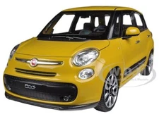 2013 FIAT 500L YELLOW 1/24 DIECAST CAR MODEL BY WELLY 24038