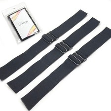 3pcs Adjustable Elastic Bands for Wigs,1.2 inch Black Elastic Bands with