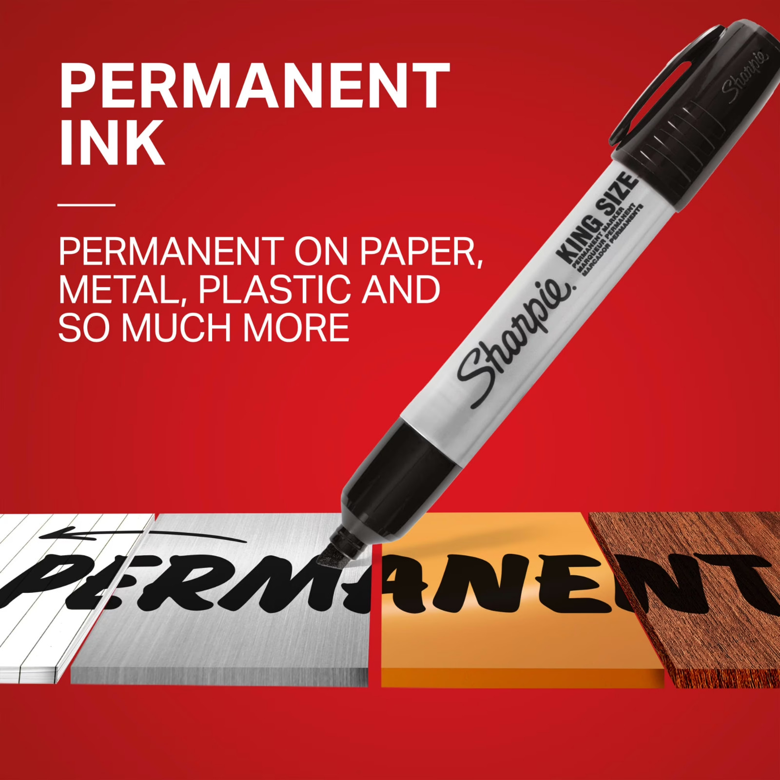 Sharpie King Size Permanent Markers | Large Chisel Tip 12 count.