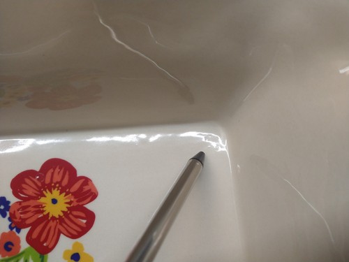 Pioneer Woman Casserole Baking Dish Scalloped Edge Rectangle Dazzling Dahlias GC - Picture 8 of 24