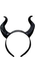 Gothic Black Devil Horns Headband Demon Horn Headwear