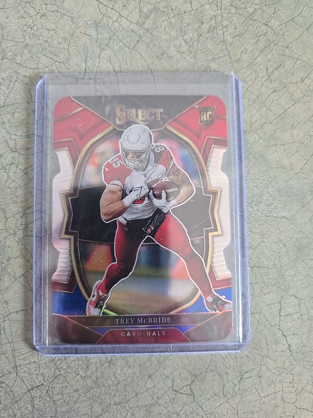 2022 Select Red & Blue Prizm Concourse Die Cut Trey Mcbride Rookie Cardinals