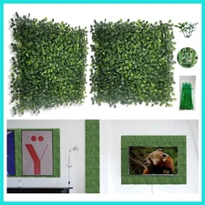 Artificial Grass Wall Panel,10"x 10"12Pcs Boxwood Faux Green Wall Panels for ...
