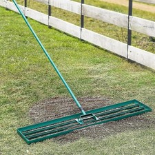 Garden Lawn Levelling Rake 114x25cm Soil Top Dress Grass Leveler Tool Heavy Duty