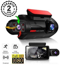 Caméra Embarquée Dashcam Voiture Auto 2 Caméras 1080P Enregistrement Boucle 64Go