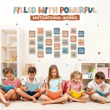 32 Pcs Boho Affirmation Wall Decor Classroom, 16 Designs Positive Affirmation...