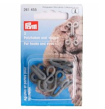PRYM Pelzhaken und Augen ST grau