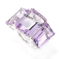 925 Sterling Silver 20.31ctw Pink Amethyst Cocktail Ring, Size 5