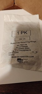 100 NEW McMaster Rotor Clip Retaining Rings SH-75ST 3/4   