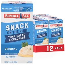 Bumble Bee Snack on the Run Original Tuna Salad with Crackers Kit (Pack of 12) -